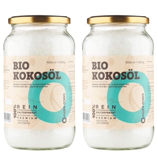 Bio Kokosöl CocoNativo - 1000mL (1L) - Bio Kokosfett, Kokosnussöl, Premium, Nativ, Kaltgepresst, Rohkostqualität, Rein - Image 20